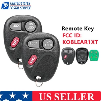 2 For 2001 2002 Chevrolet Silverado 1500 2500 3500 Remote Control Key Fob 3B - Image 1 of 4