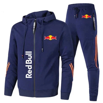🔥 2025 Red Bull Jacket Set 🏁 Men's Hooded Sportswear Outdoor Fitness Suit 🧥 - Image 1 of 4