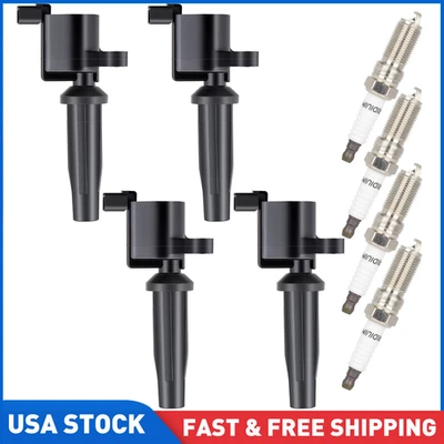 4X Ignition Coil + 4X Iridium Spark Plug for 2009-21 Ford Transit Connect FD505 - Image 1 of 4