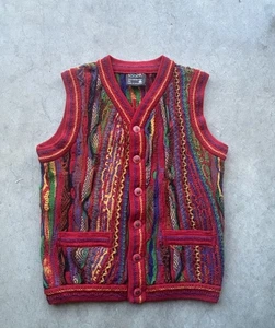 Vintage Coogi 3D Knit Wool Sweater Vest Made In Australia Size Small - Picture 1 of 5