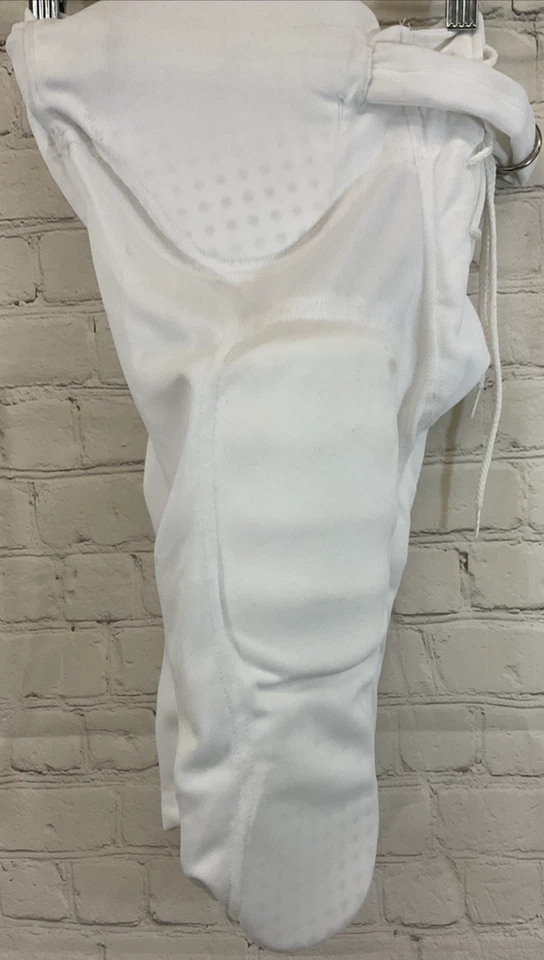 Adams Youth 超小号七垫橄榄球裤白色系带 D 环腰带 — 第 1/4 张图片