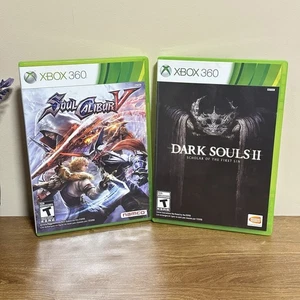 Xbox 360 Set Dark Souls II First Sin Soul Calibur V Videospiel GETESTET OHNE ANLEITUNGEN - Bild 1 von 7