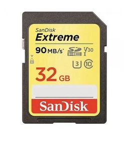 Karta pamięci SanDisk Extreme 32GB SDHC 90 MB/S UHS-1 SD Class 10 SDSDXVE-032G U3 - Zdjęcie 1 z 1