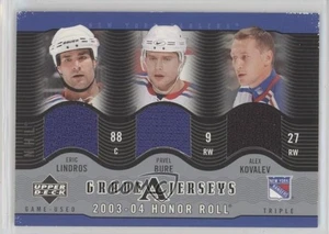 2003 UD Honor Roll Grade A Jerseys Triple Eric Lindros Pavel Bure Alex Kovalev - Picture 1 of 3