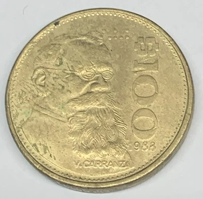 #C9823 MONEDA DE MÉXICO, 100 PESOS 1988 Foto 1 de 2
