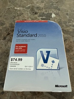 Microsoft Visio Standard 2010 _ For Academic Only Brand New Sealed - Image 1 of 4
