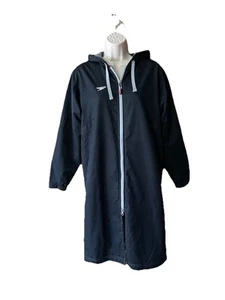 Speedo XXS Swimming Parka Jacket Knee Length Warmup Swim WARM Fleece lined D25 - Picture 1 of 13