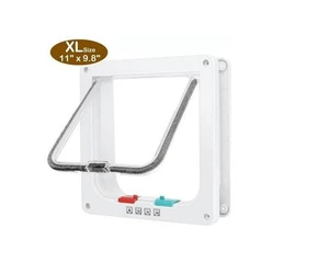 Extra Large Cat Door (Outer Size 11" x 9.8"), 4 Way Locking Cat Door, set of 2 - Picture 1 of 3