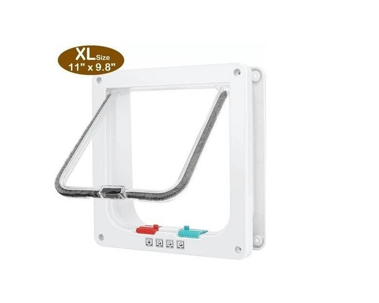 Extra Large Cat Door (Outer Size 11" x 9.8"), 4 Way Locking Cat Door, set of 2 - Image 1 of 3