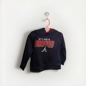 Atlanta Braves MLB Hoodie Toddler 3tNavy Long Sleeve - Picture 1 of 4