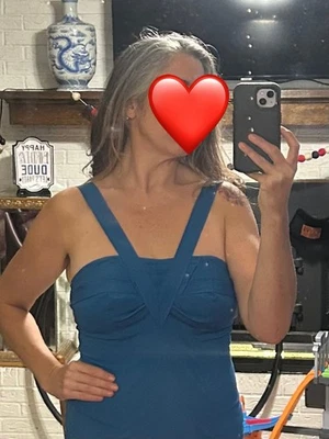 VTG Swimsuit 1950s Rose Marie Reid  Blue One piece - Image 1 of 4