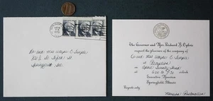 '70 Springfield Illinois Governor Richard Ogilvie Dinner Invitation set # TWO -- - Picture 1 of 1