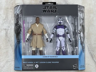 Star Wars: Clones Of The Republic Black Series: Mace Windu & 187 Legion Trooper Foto 1 de 2
