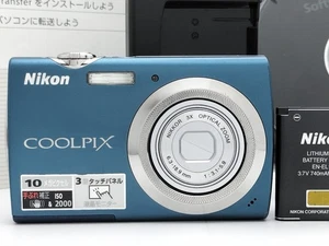 [As-is]Nikon COOLPIX S230 Dark Blue Red 10.0MP 3x Digital Camera from Japan - Picture 1 of 14