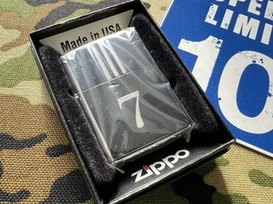 ZIPPOSoccerJerseyStyleNumber 7 BlackDesignRare Collectible Oil Lighter Japan JP - Picture 1 of 3