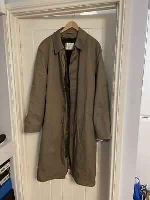 MEN’s BILL BLASS MENSWEAR Olive Green Thermal Lining TRENCH COAT JACKET Size 42 - Image 1 of 4