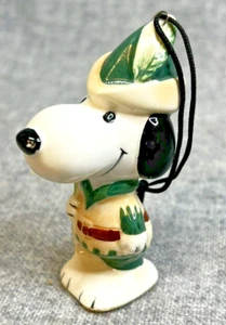 Vintage Peanuts Snoopy Ceramic Christmas Ornament Robin Hood Archer Japan 1966 - Picture 1 of 7