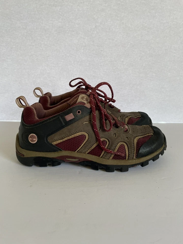 Timberland Zapatos Tenis Cuero Senderismo Marrón Rosa Para Mujer Talla 6 Foto 1 de 4