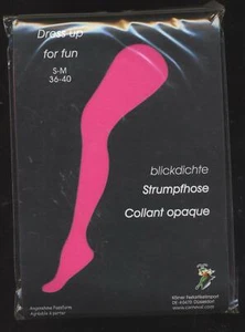 New Opaque Pink Tights Size S/M 36-40 Costume Carnival - Picture 1 of 3