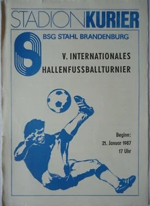 Programm Hallenturnier 21.1.1987 Brandenburg Szczecin Tatabanya Union Berlin FCV - Picture 1 of 3