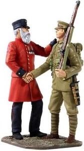 W Britain ""The Veteran's Farewell"" - Veterano del siglo XIX enviando muchacho a la guerra - Imagen 1 de 1