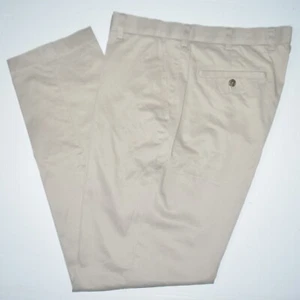 BROOKS BROTHERS Milano Stretch Khaki Lightweight Advantage Chino Pants 35 x 32 - Picture 1 of 3