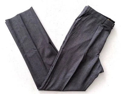 Pantalones de vestir Hickey Freeman gris carbón serie B holgados 100 % lana 40 R 40R Foto 1 de 4
