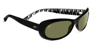 Serengeti Women's Sunglasses Bella 7628 Black & Zebra 555nm Glass Lens Italy - Picture 1 of 7