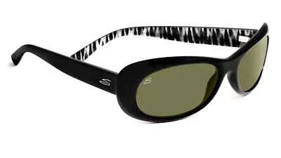 Serengeti Women's Sunglasses Bella 7628 Black & Zebra 555nm Glass Lens Italy - Image 1 of 4