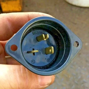Bryant 5-20P Receptacle Recessed Male Straight Grounding Strap Base 20 Amp 125V - Picture 1 of 9
