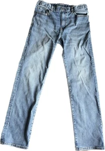 Old Navy Jeans Size 16 Husky Youth Straight 32x30 ADJUSTABLE Light Wash Denim - Picture 1 of 5