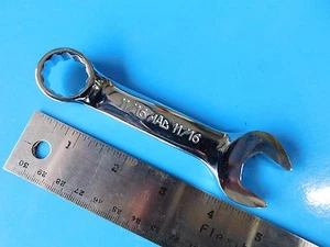 NEW, MAC TOOLS 11/16 IN. KNUCKLE SAVER COMBO WRENCH ,PART #CXS222KS,STUBBY,12PT - Picture 1 of 2