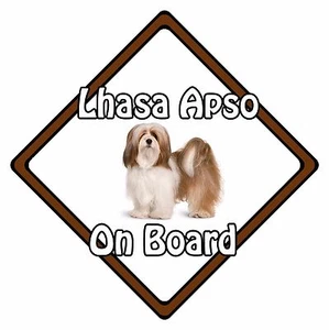 Dog On Board Car Sign - Lhasa Apso On Board - Picture 1 of 5