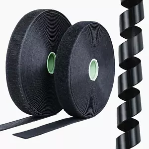 1 Inch Wide 33 Ft Long Sew on Hook and Loop Strips Fastening Nylon Fabric Tape N - Picture 1 of 6