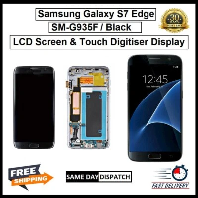 For Samsung Galaxy S7 Edge /SM-G935F BLK LCD Display Touch Digitizer Replacement - Image 1 of 4
