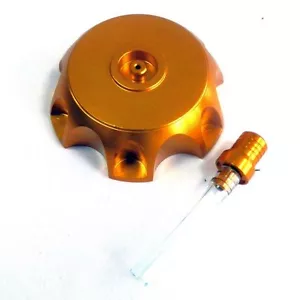 Tankdeckel Alu für 110 125ccm DirtBike DirtBike PitBike Cross Enduro in Gold - Bild 1 von 3