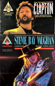 Stevie Ray Vaughan Lightnin' Blues 1983-1987 & Eric Clapton Songbook Bundle TAB - Picture 1 of 22