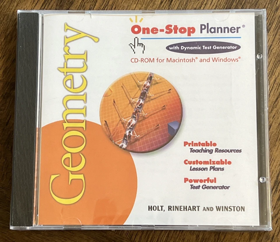 One-Stop Planner Geometry [CD-ROM] Generador de pruebas dinámicas compatible con Mac y Win Foto 1 de 4