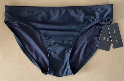 NWT WOMENS TOMMY HILFIGER CLASSIC BIKINI SWIM BOTTOM NAVY BLUE SIZE LARGE - Image 1 of 4