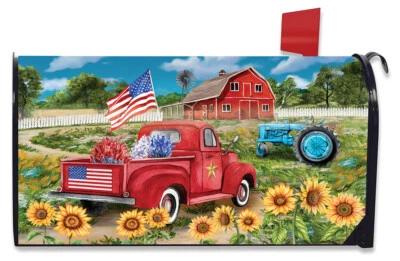 Land Of The Free Summer Magnetic Mailbox Cover Patriotic Standard Briarwood Lane