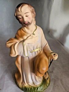 VTg. Nativity Figurine Large Joseh /staff 7 1/4 Hand painted Paper Mache JAPAN - Picture 1 of 5