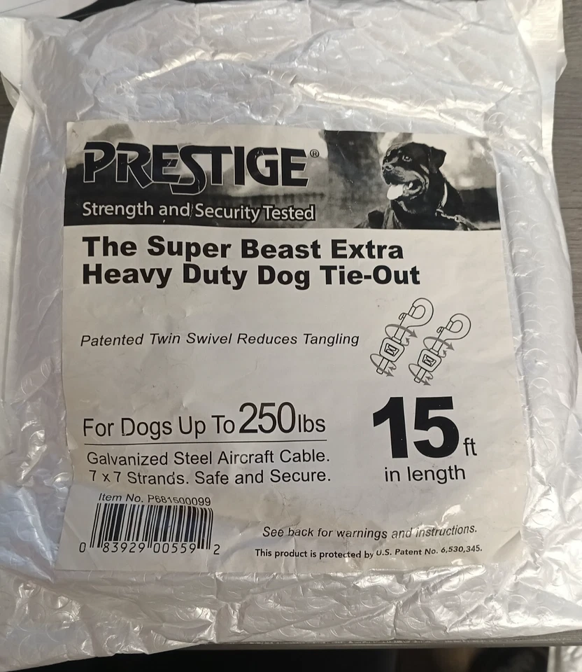Prestige Super-beast Dog Tie-out 15-feet Free2dayship Taxfree