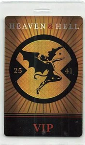 Heaven & Hell Backstage Pass 2009 Gold Laminat VIP Pass Variante - Bild 1 von 2