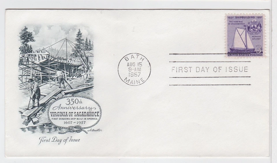 TurtlesTradingPost -  Ship Building Industry 1957 #1095 Artmaster FDC - Image 1 of 1