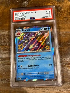 POKEMON 2024 Paldean Fates Brillante Raro SLOWBRO #117 PSA 9 Como Nuevo RARO - Imagen 1 de 2