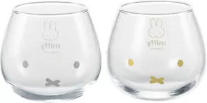 VERY CUTE MIFFY TUMBLER PAIR SET 320ML GLASS - MADE IN JAPAN - Picture 1 of 4