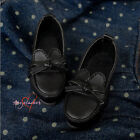 1/4 1/3 poupée BJD cuir PU chaussures étudiantes talons bas arc classique noir mat B&G