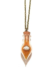 Harry Potter Collana Pozione Felix Felicis Fortuna Hogwarts Metallo Nichel Free - Picture 1 of 4