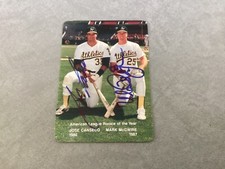 McGwire/Canseco 1988 Double Autographed Mother’s Cookies A’s Team Set Card
