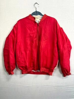 Vintage Betty Boop by American Comix Bomber Jacket Mens M Red Satin Embroidered - Image 1 of 4